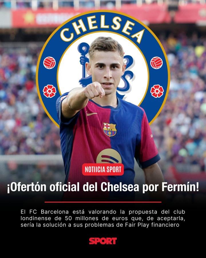 开云体育APP-每体：切尔西5000万欧正式报价巴萨中场费尔明，巴萨正认真考虑