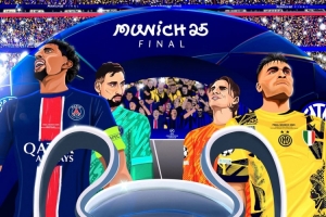 欧冠发布海报预热巅峰对决：马尔基尼奥斯&amp;多纳鲁马PK劳塔罗&amp;索默